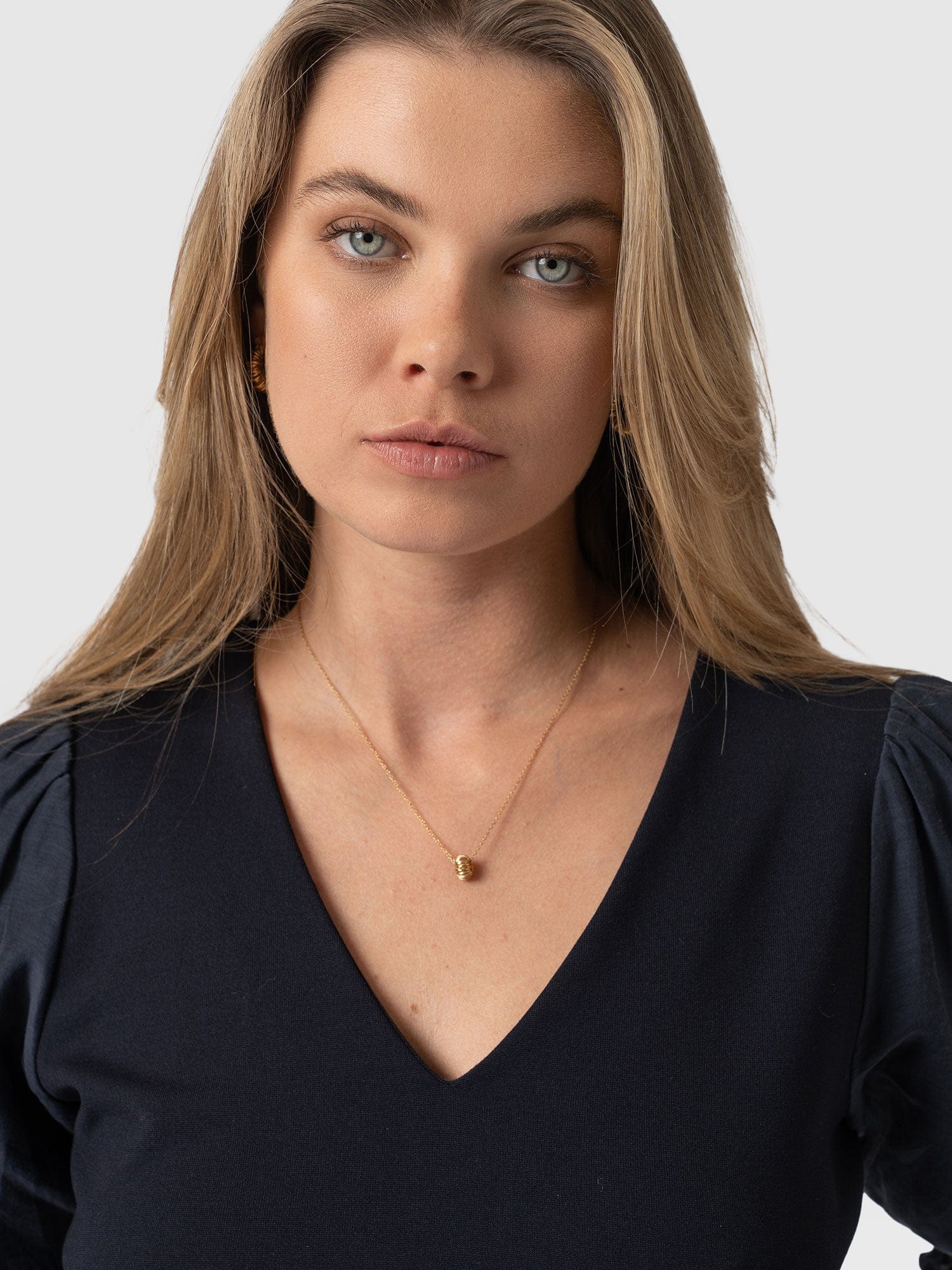 Tori Puff Sleeve Top Navy Ponte - Women's Tops | Saint + Sofia® EU